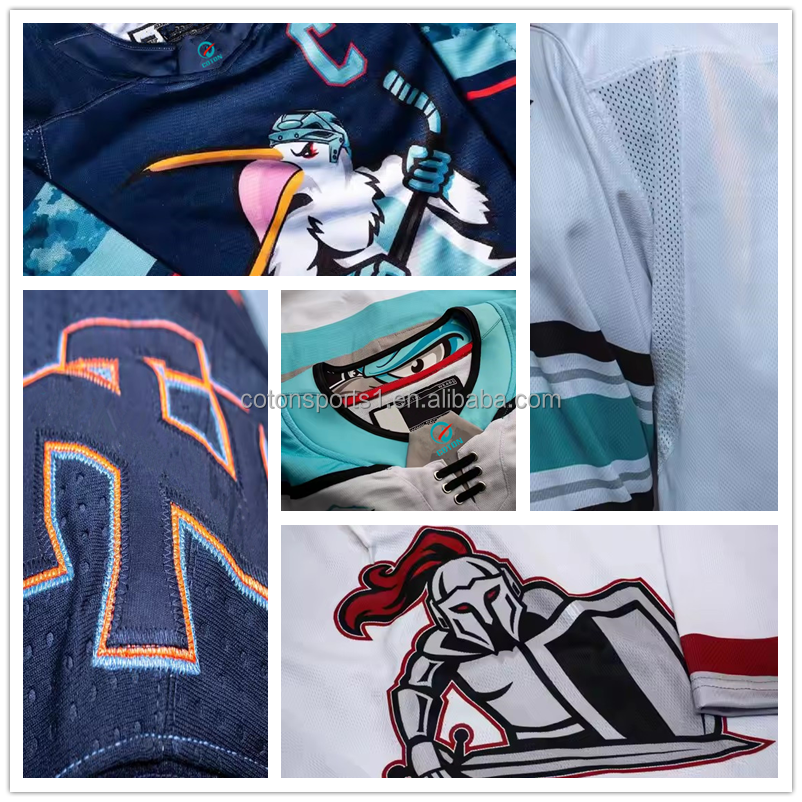 Custom Made New design Embroidery Logo Men's Sport Tackle Twill Ice Hockey Jersey Custom Team Name hockey wear uniform