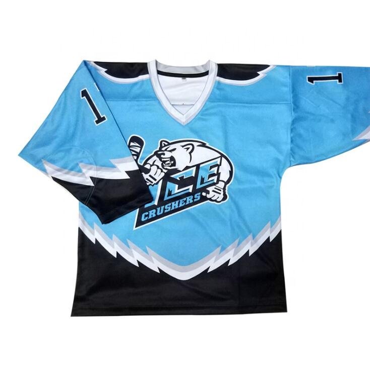 Custom Black And White CCM Mini Authentic Funny Practice Hockey Jersey Set