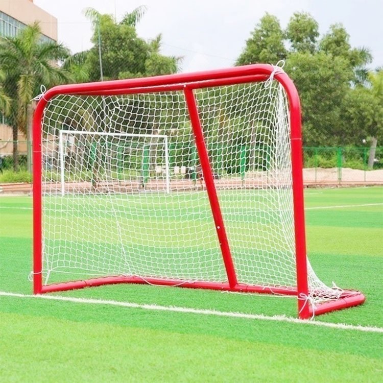 Knotless ice hockey and field hockey plastic net sport ball net