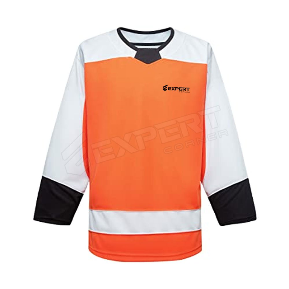 Ice Hockey Jersey Made In 100 % Polyester Custom Style Ice Hockey Jersey