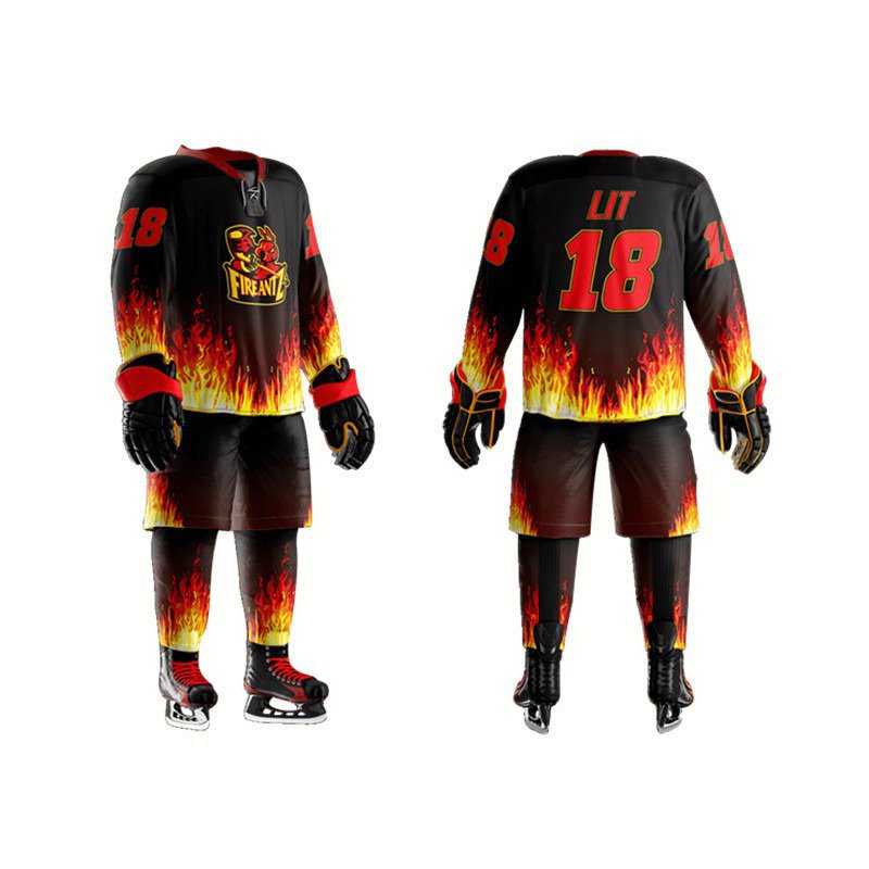Wholesale Make Your Own Team Logo Custom plus size Team Wear Outdoor Sportswear Sublimated Jersey Ice Hockey Uniforms