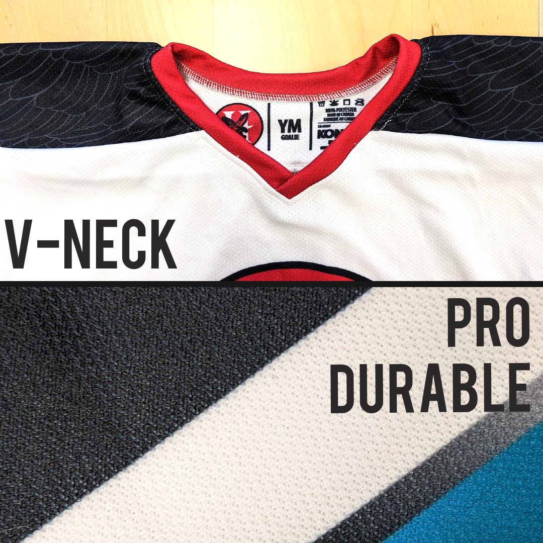 high quality customized 100% polyester loose fitting ice hockey jersey sublimation v neck hockey jersey