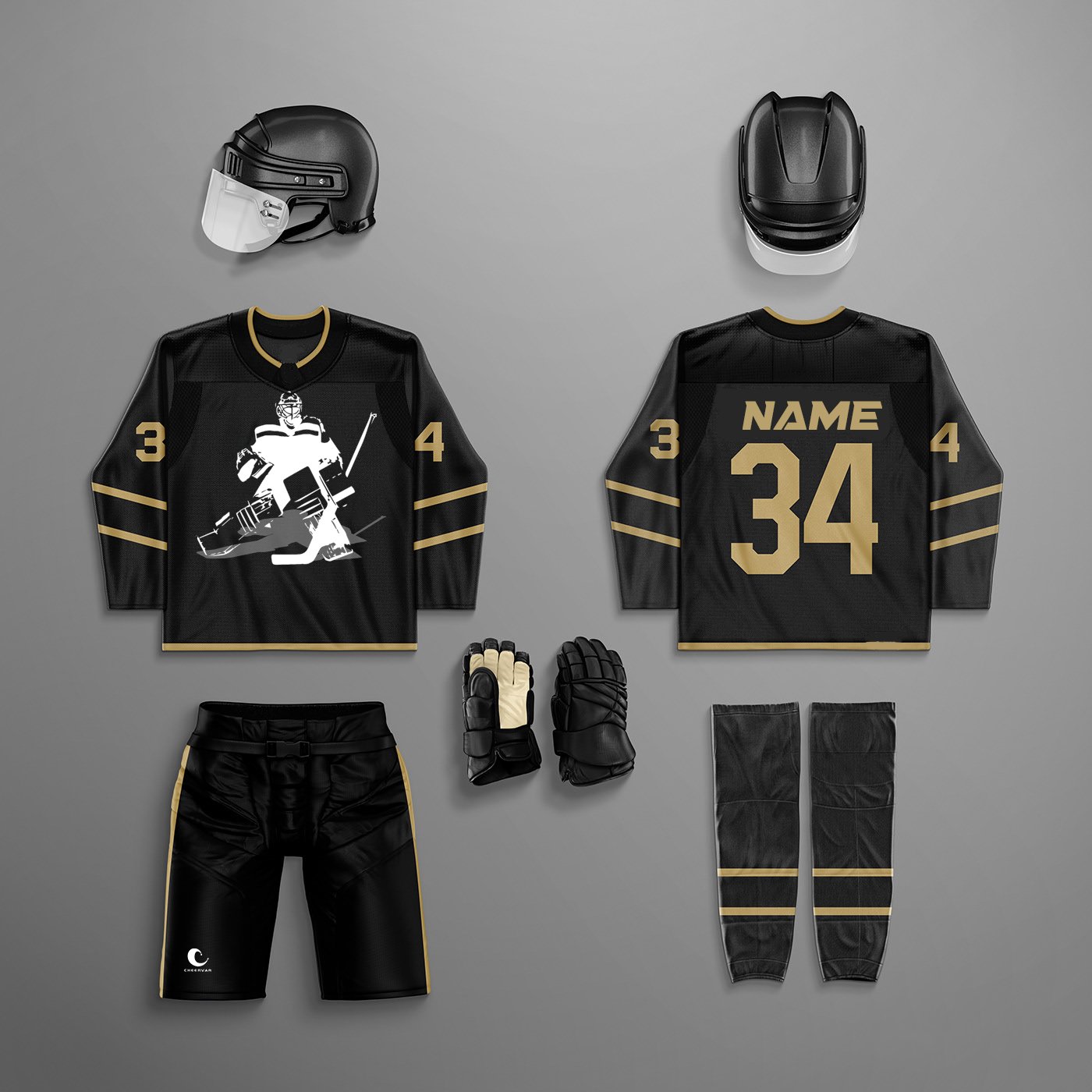 Customized Ice Hockey Jerseys Breathable Sublimated Youth Ice Hockey Wear