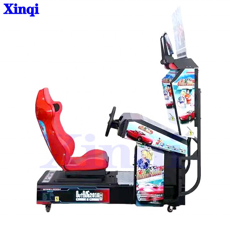 Factory Wholesale 32" Out Run Car Racing Game Machine indoor amusement Arcade Car Race video Game Machine with coin acceptor