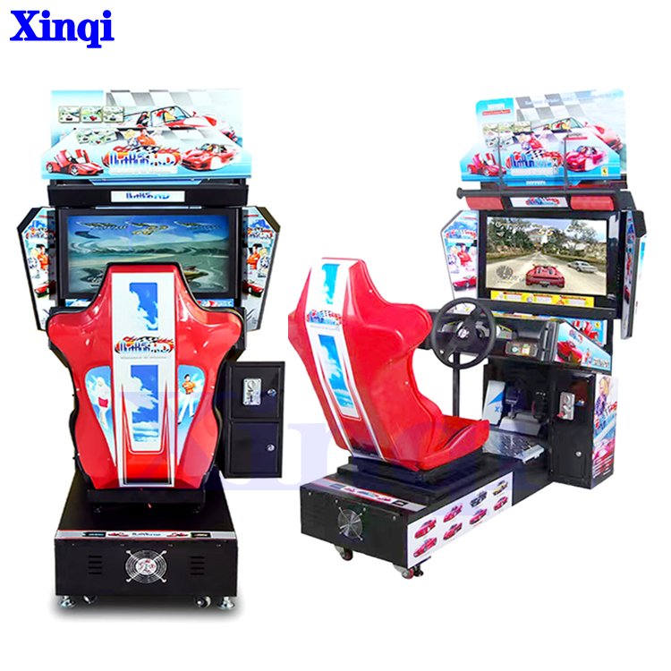 Factory Wholesale 32" Out Run Car Racing Game Machine indoor amusement Arcade Car Race video Game Machine with coin acceptor