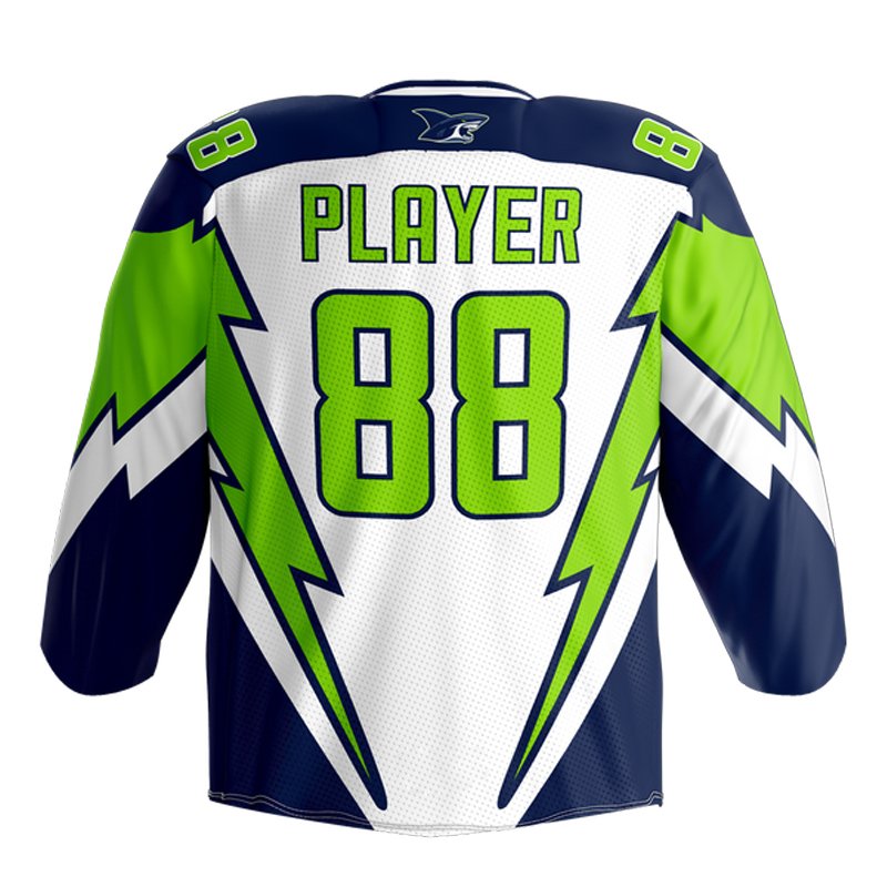custom made breathable lightweight polyester sublimated team lace neck ice hockey jersey