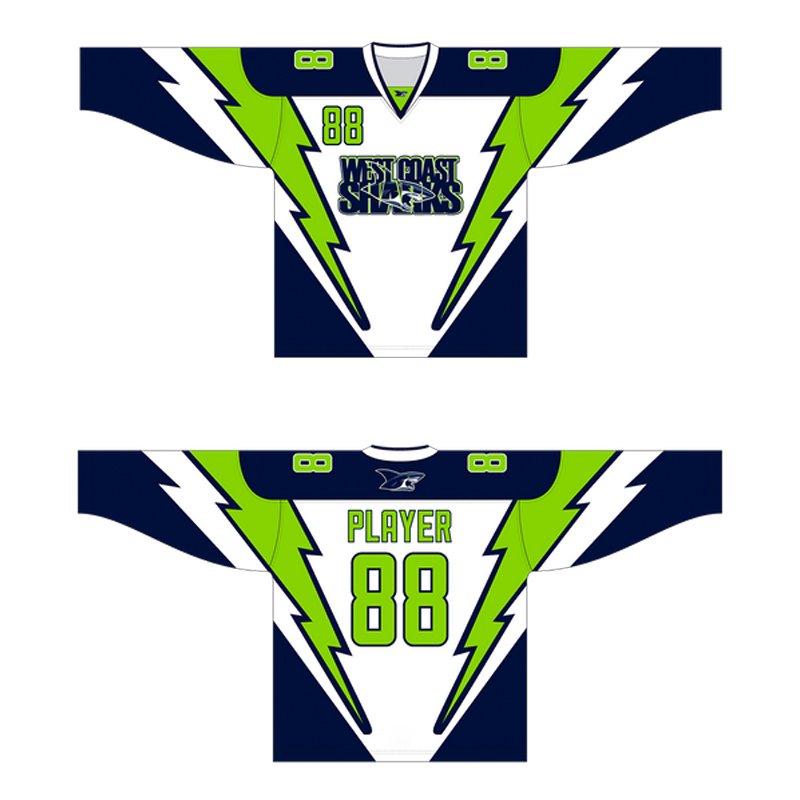 custom made breathable lightweight polyester sublimated team lace neck ice hockey jersey
