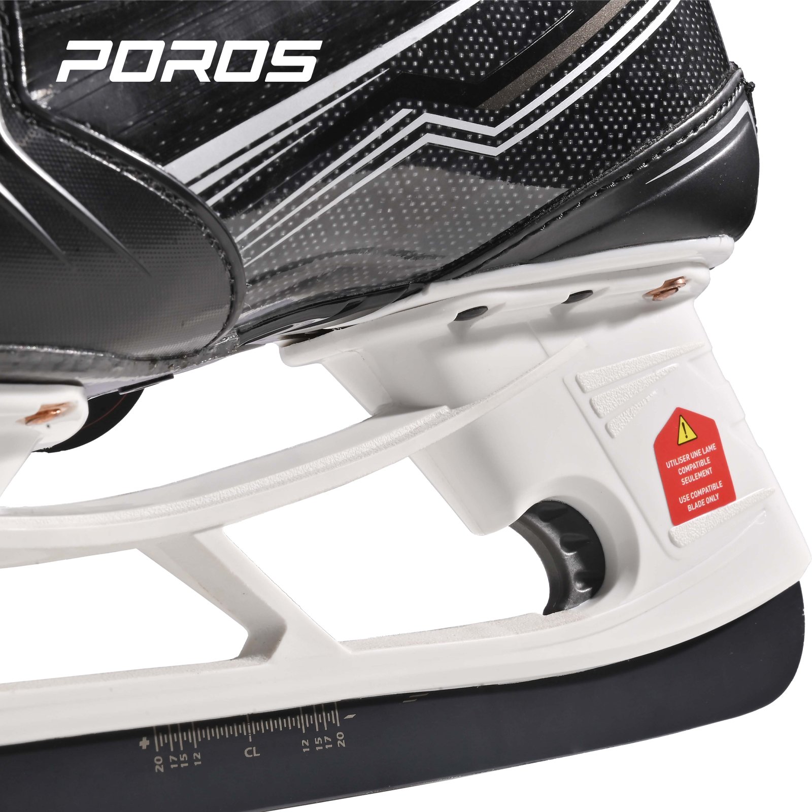 POROS Ice Hockey Skate Blade Manufacture High End Integrated Carbon Fiber Ice Team Hockey Skates