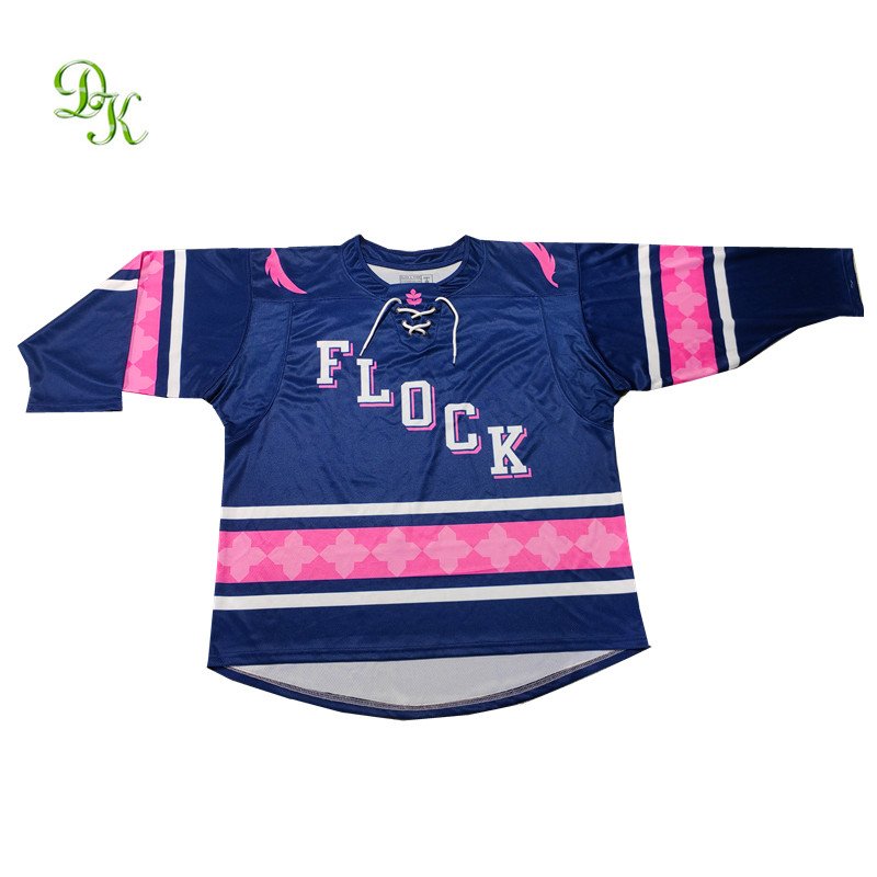 Sublimated print roller poland ice hockey practice jerseys with tackle twill