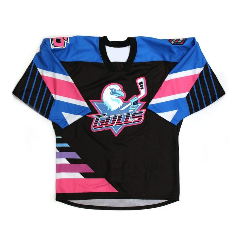 Custom made practice pro v-neck ice hockey uniform sublimated adult ice hockey jerseys with numbers