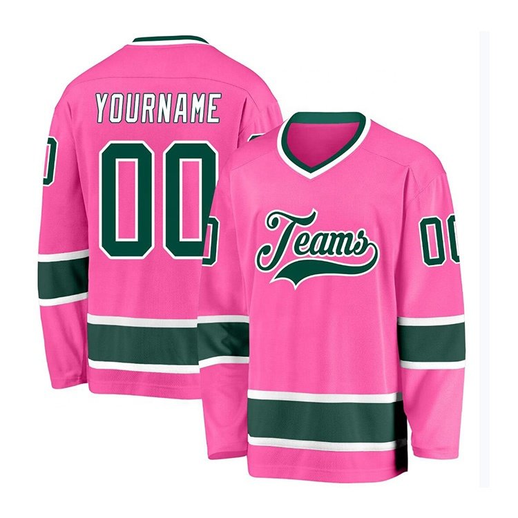 100% polyester team set camouflage custom tackle twill embroidery hockey jerseys