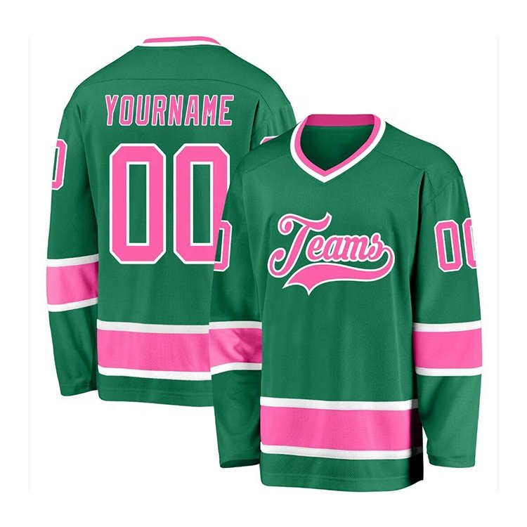 100% polyester team set camouflage custom tackle twill embroidery hockey jerseys