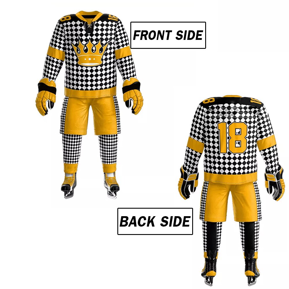 Hot Selling Custom Logo 100% Polyester Ice Hockey Uniform Newest Casual Sports Gear OEM Team Name Featuring Sublimation Shorts