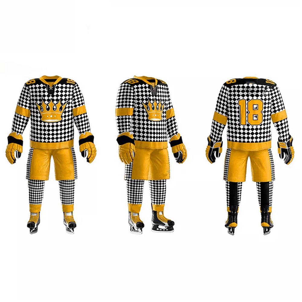 Hot Selling Custom Logo 100% Polyester Ice Hockey Uniform Newest Casual Sports Gear OEM Team Name Featuring Sublimation Shorts