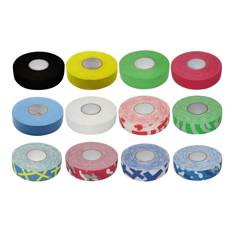 Ice Hockey Tape 2.5CM 10M 1'' Black Fabric Hot Sale Color Cotton Waterproof Anti-Slip Wear Resistant Sports Adhesive tape