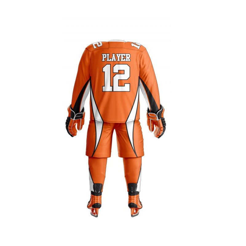 OEM Unisex Sublimated Hockey Jerseys Custom Logo Ice Hockey Uniforms with Custom Fabric Featuring Custom Team Name