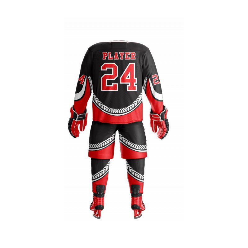 OEM Unisex Sublimated Hockey Jerseys Custom Logo Ice Hockey Uniforms with Custom Fabric Featuring Custom Team Name