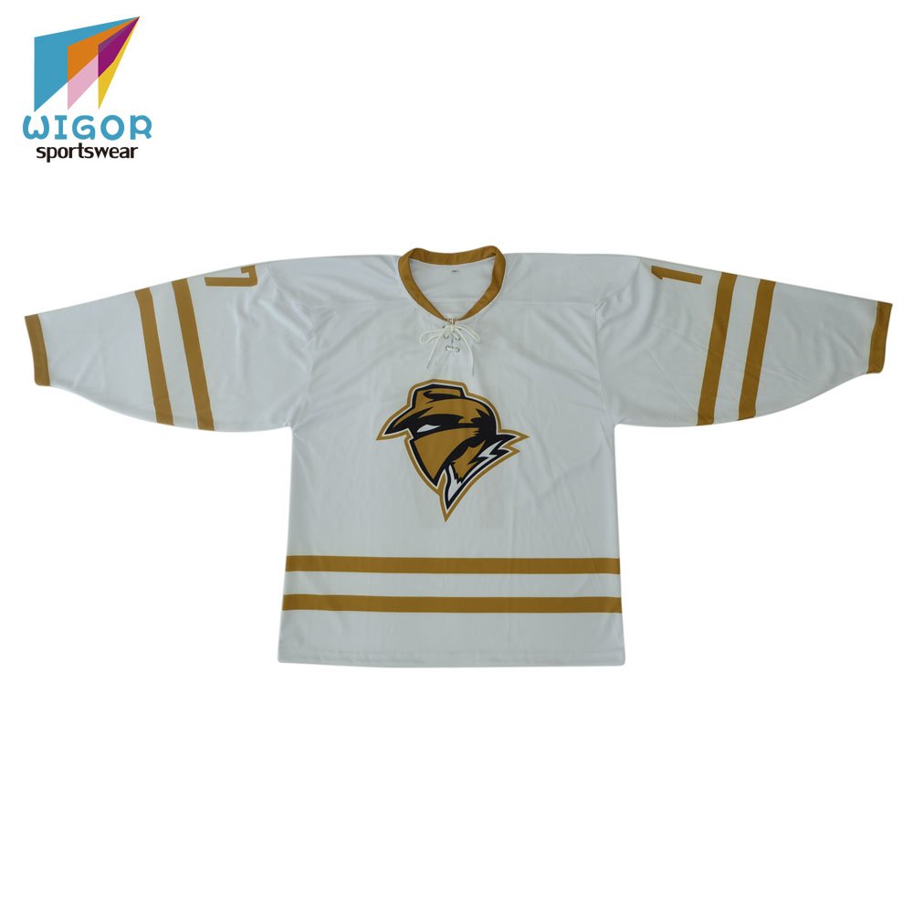 High quality ice hockey equipment full sublimated print custom reversible hockey jersey