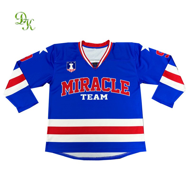 Custom design sublimation print mens short sleeve ice hockey jerseys