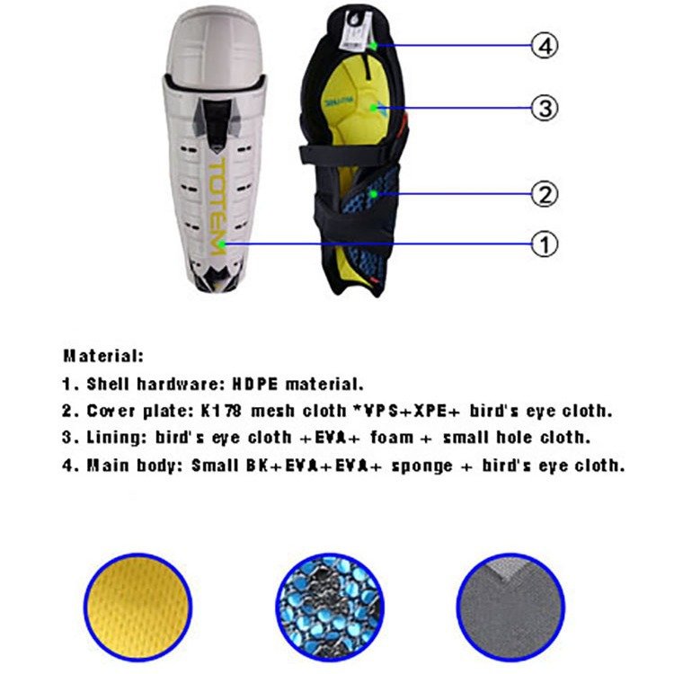 2024 New Ice Hockey Leg Guard Shin Guard Knee Pads For Teenagers and Adults Professional Equipment For Land Hockey
