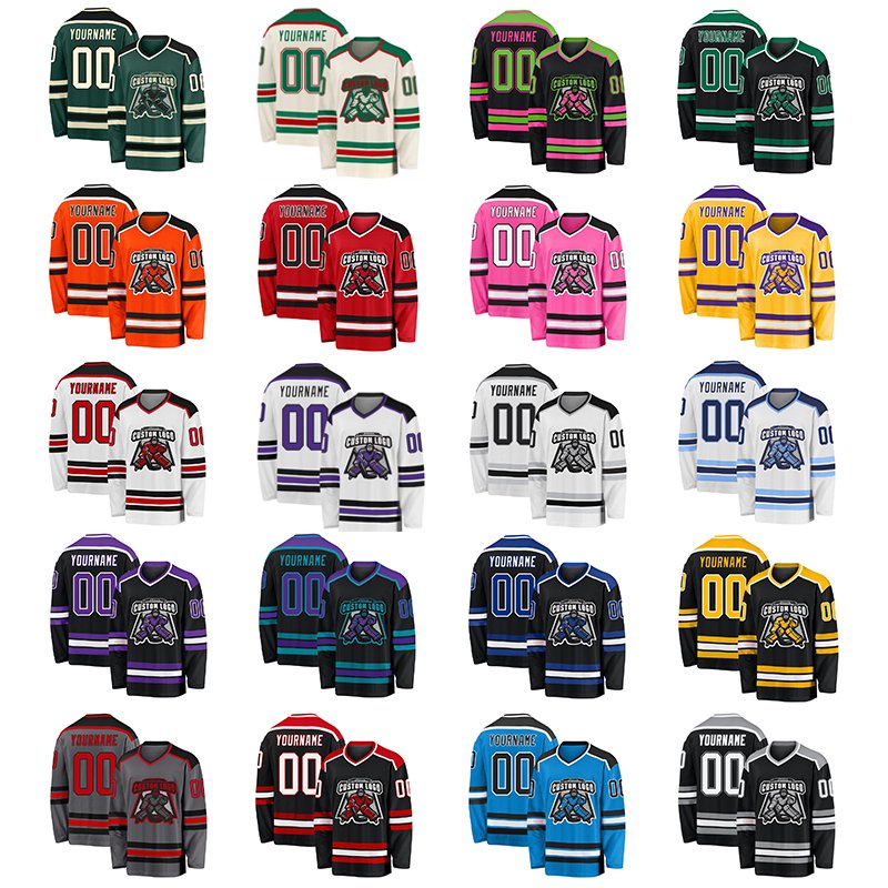 Factory OEM Customized Team Blank Ice Hockey Wear Sublimation Printing Adult Lacrosse Uniforms Field Ice Hockey Jersey