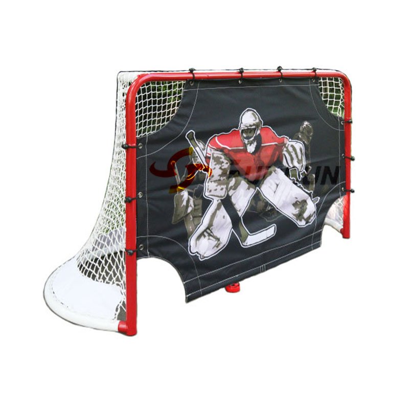 High-Quality Ice Hockey Net with Shooting Target Sheet Adjustable Training Goal Indoor Outdoor Hockey Training Equipment