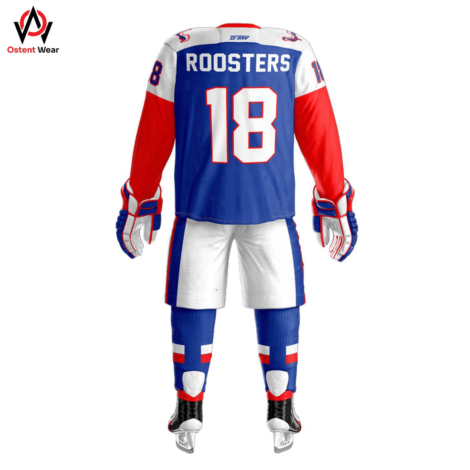 OEM Services Customized Sublimated Ice Hockey Uniforms Comfortable & Breathable Sets with Team Name 'Custom Team'