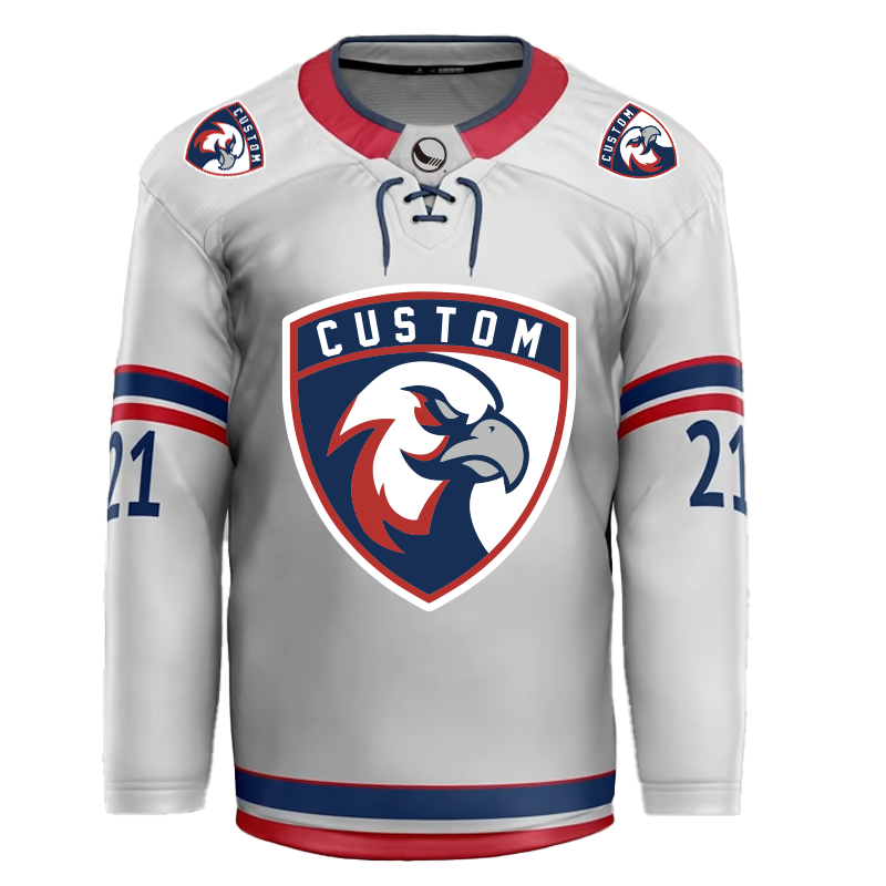 players adult full laced sewing pattern stitched mesh logo team custom ice hockey jersey