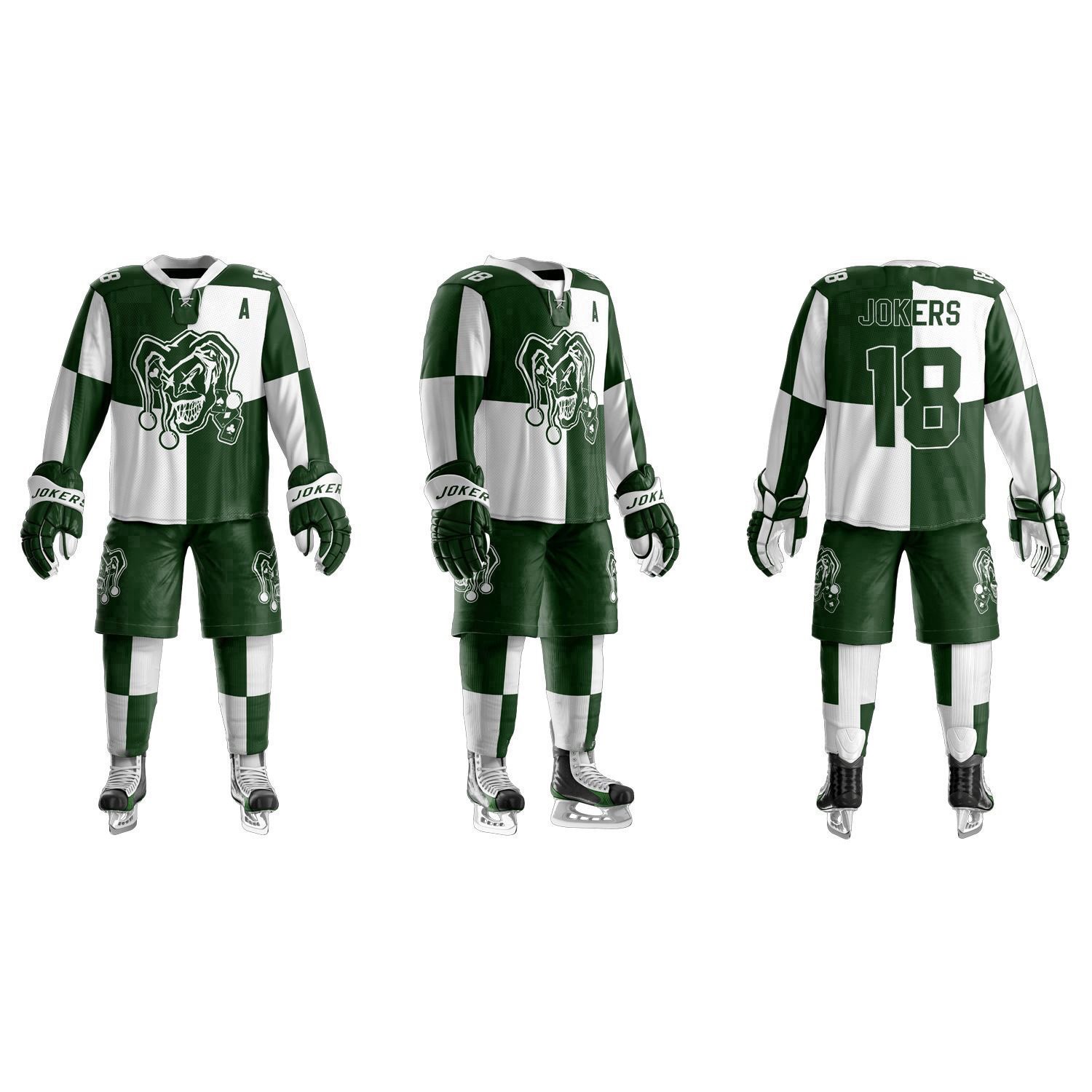 High Quality Breathable Ice Hockey Uniform Sets Custom Designed Team Name Jersey with Pants OEM Wholesale
