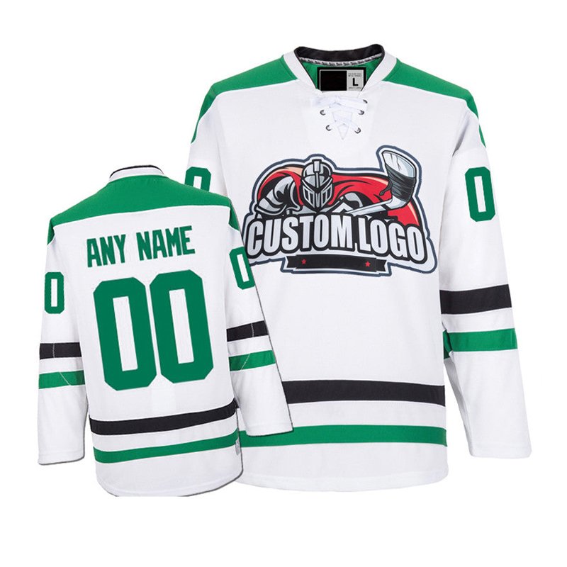 Factory wholesale custom embroidery logo applique ice hockey jersey 100% polyester hockey jersey