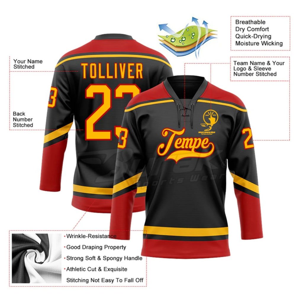 Custom Blank Hockey Jersey Polyester Made New Arrival Men Ice Hockey Jersey Custom Design Ice Hockey Jersey