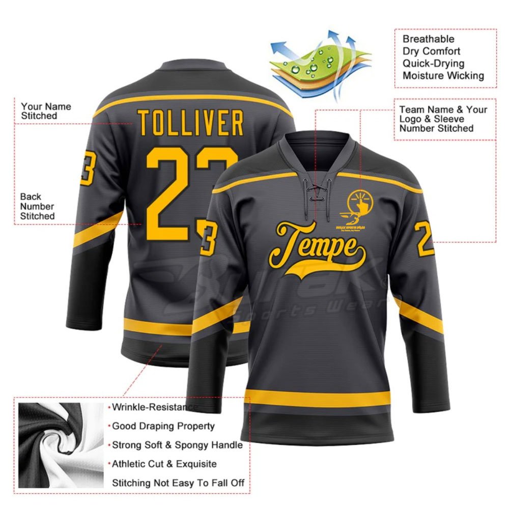 Custom Blank Hockey Jersey Polyester Made New Arrival Men Ice Hockey Jersey Custom Design Ice Hockey Jersey
