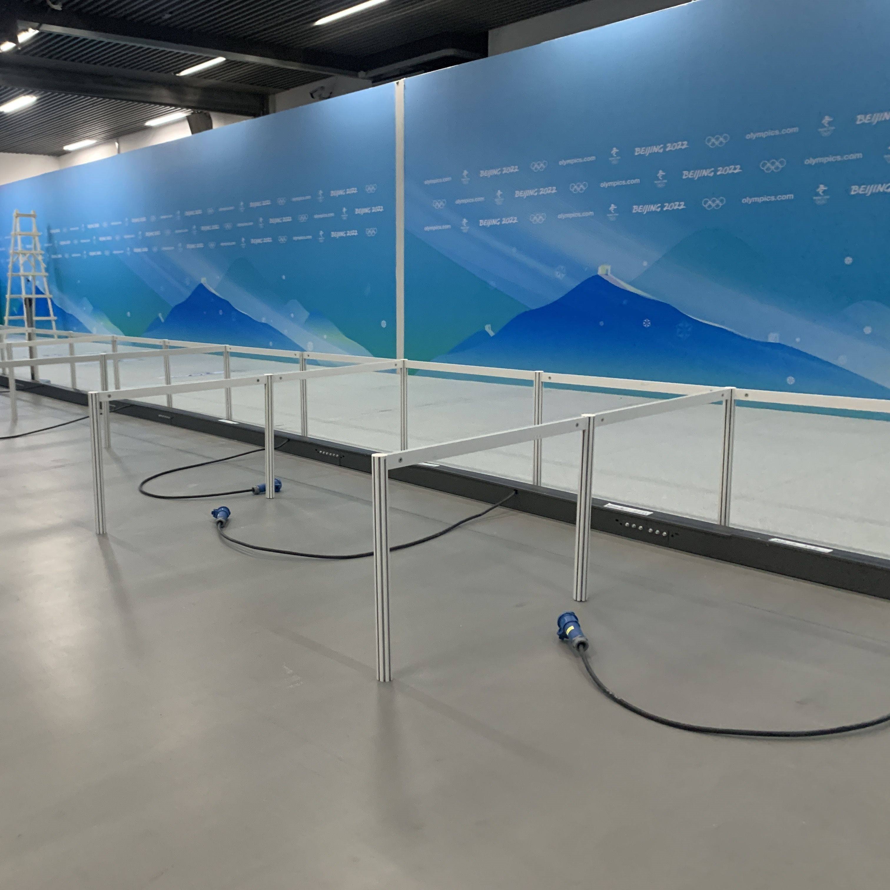 Outdoor Synthetic ice hockey rink/UHMWPE ice rink board/artificial ice rink board