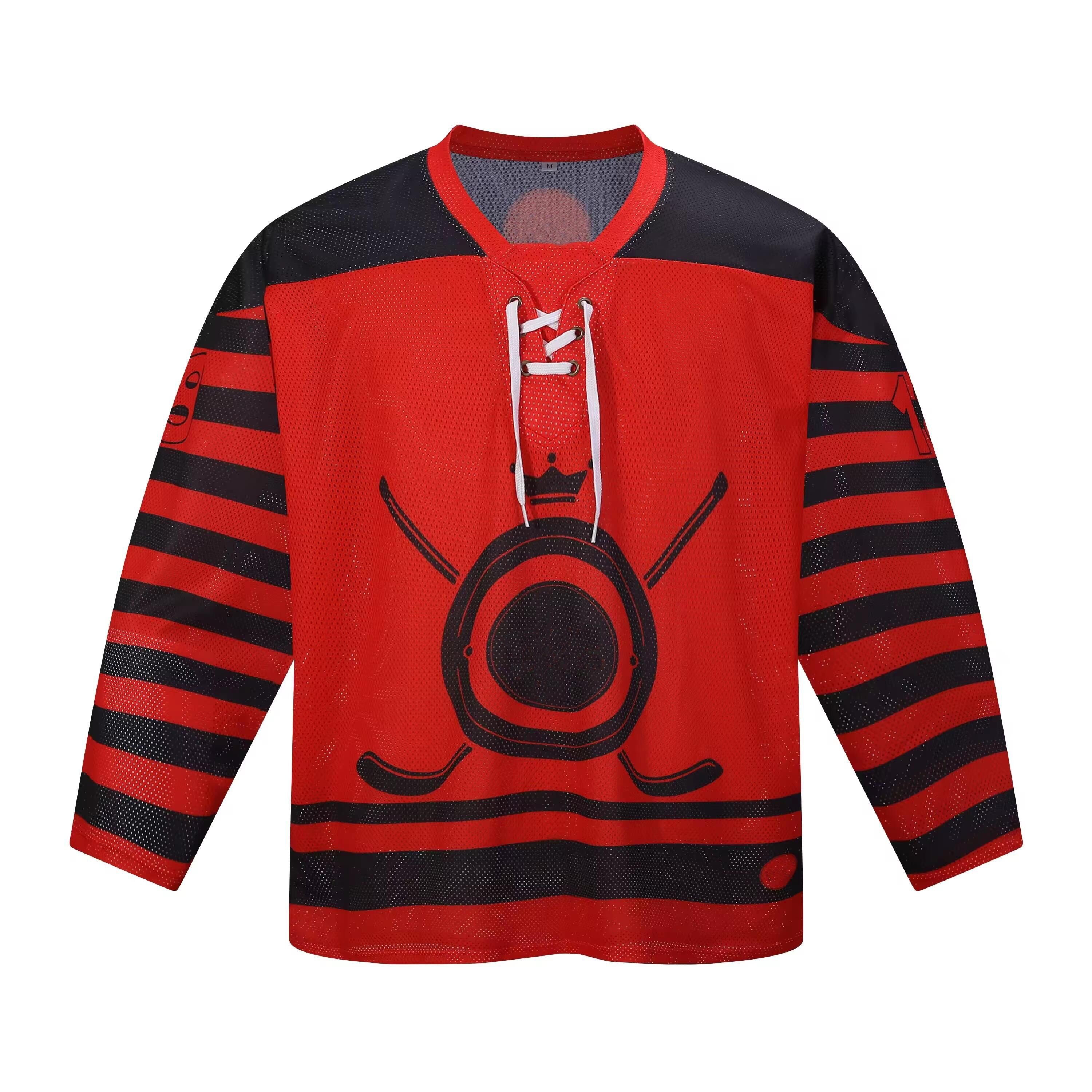 Customized collar logo lace up custom hockey jerseys twill custom jerseys hockey blank ice hockey jersey