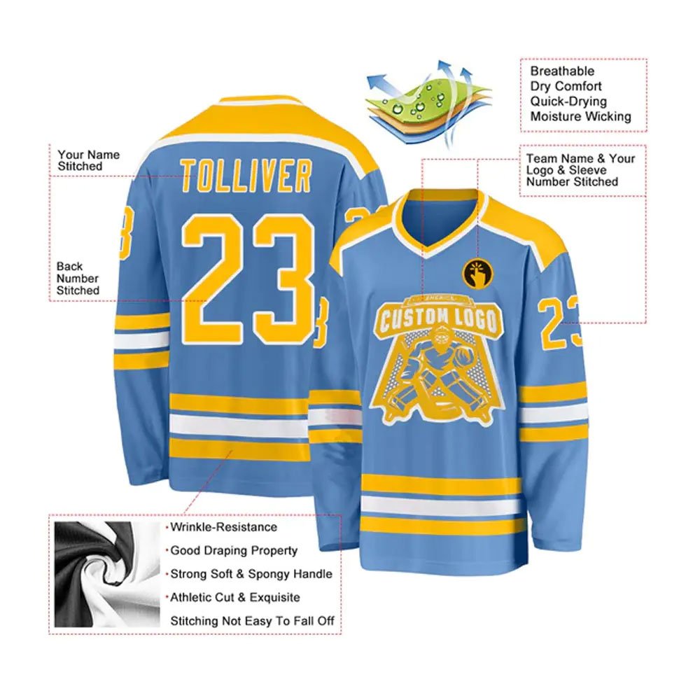 Different Style Ice Hockey Jersey Long Sleeve Ice Hockey Jersey Best Quality Ice Hockey Jersey