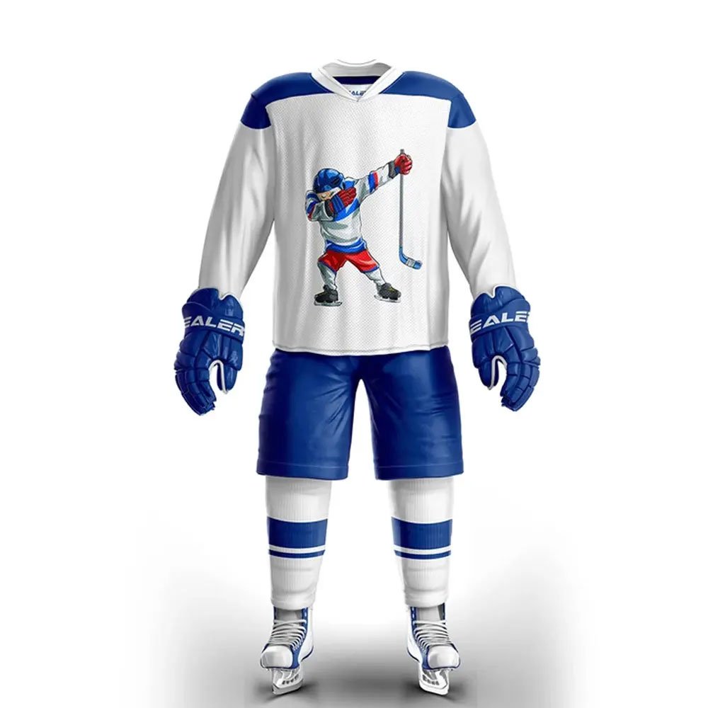 New Arrival Fresh Article Sports Wear Ice Hockey Uniform Solid Color Regular Size Trendy Outfit Ice Hockey Uniform