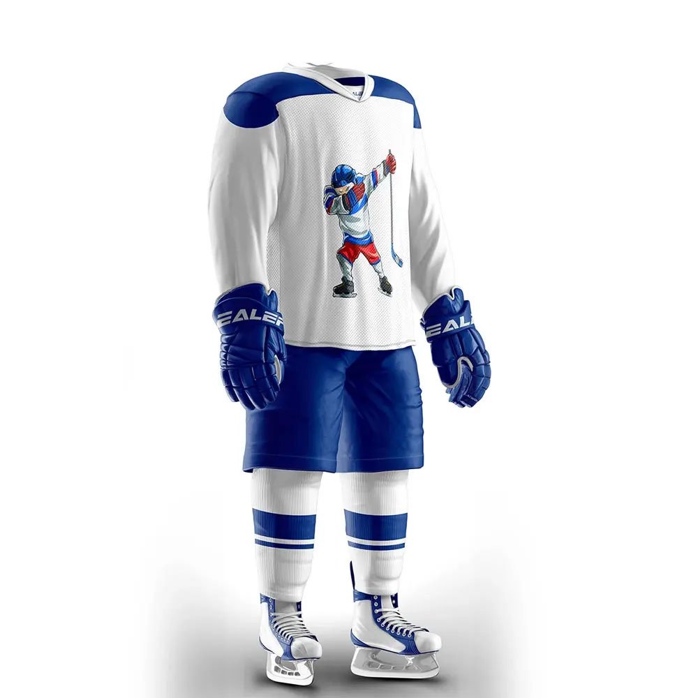 New Arrival Fresh Article Sports Wear Ice Hockey Uniform Solid Color Regular Size Trendy Outfit Ice Hockey Uniform