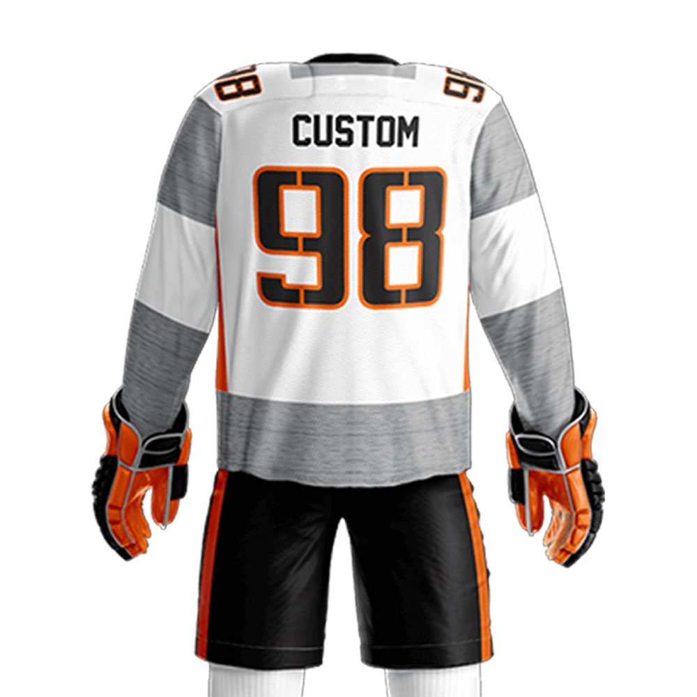 Unisex Custom Designed Ice Hockey Uniform with Team Logo Available in Different Colors