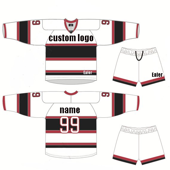 Custom sublimation logo and colors hockey jersey blank hockey jersey cut and sew hockey jersey
