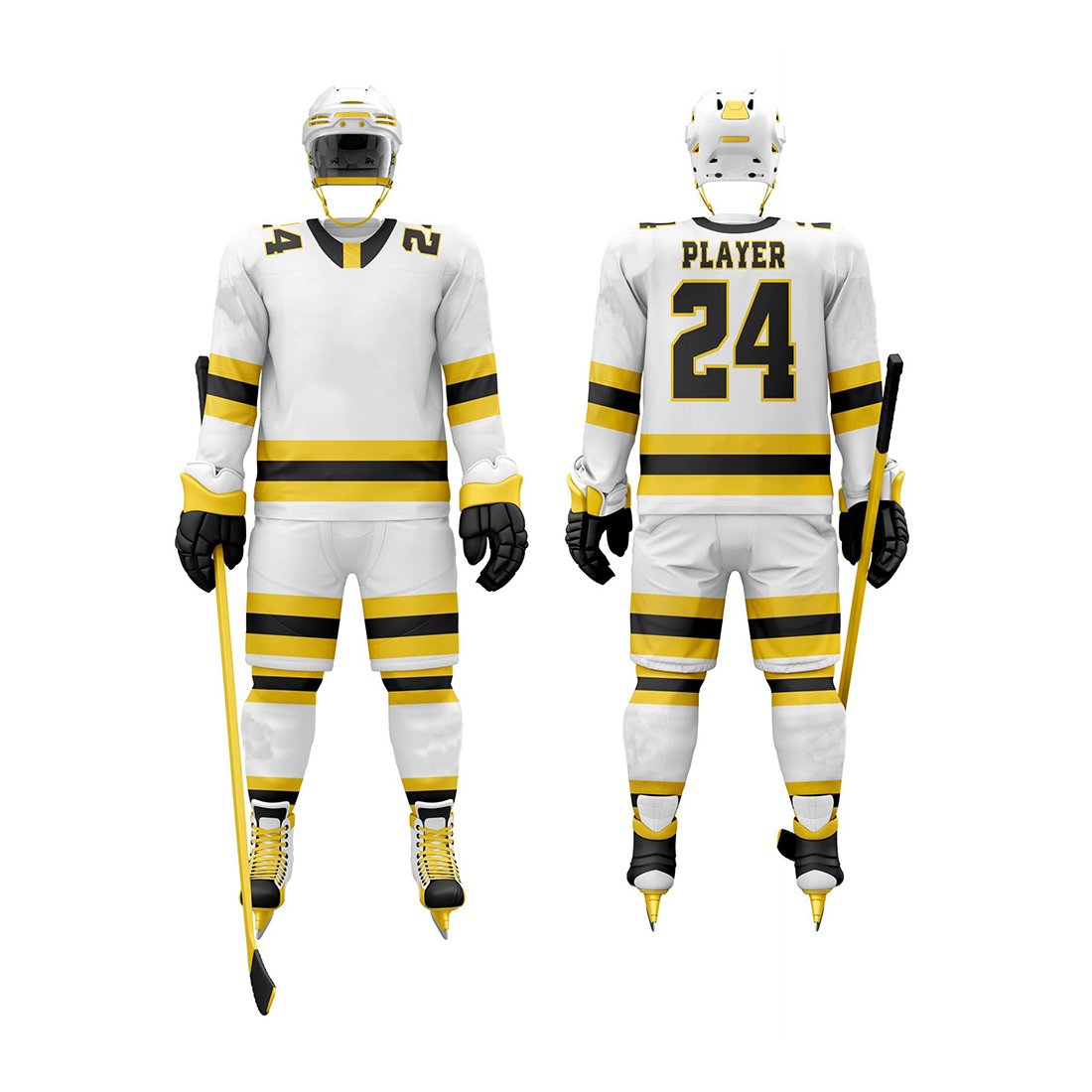 2024 Popular Custom Logo Ice Hockey Set Unisex Sports Wear Plus Size for Adults with OEM Team Name Printing