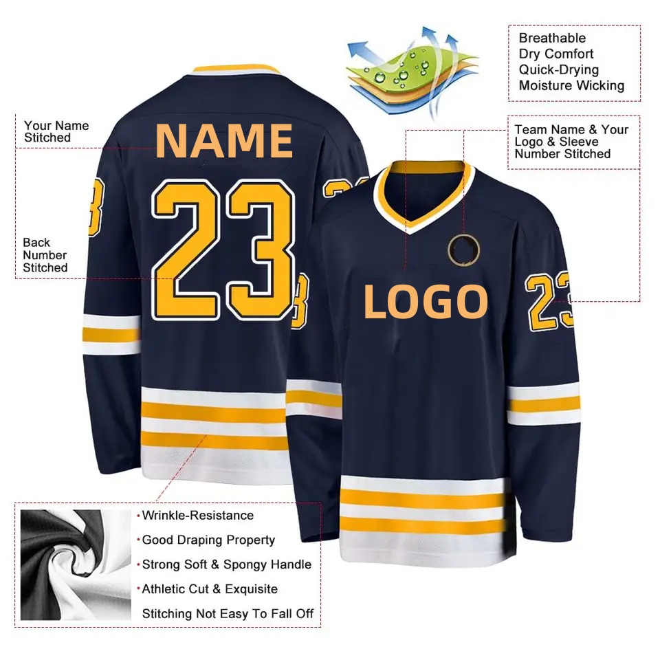 Hot selling hockey jersey blank ice hockey shirts polyester custom vintage jerseys brand hockey jersey for wholesales