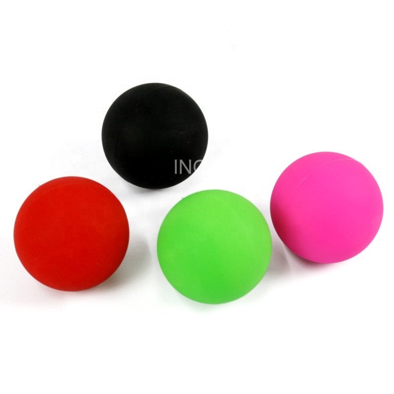 Logo Printed Debossed Silicone Rubber Ice Hockey Balls Lacrosse Massage Ball