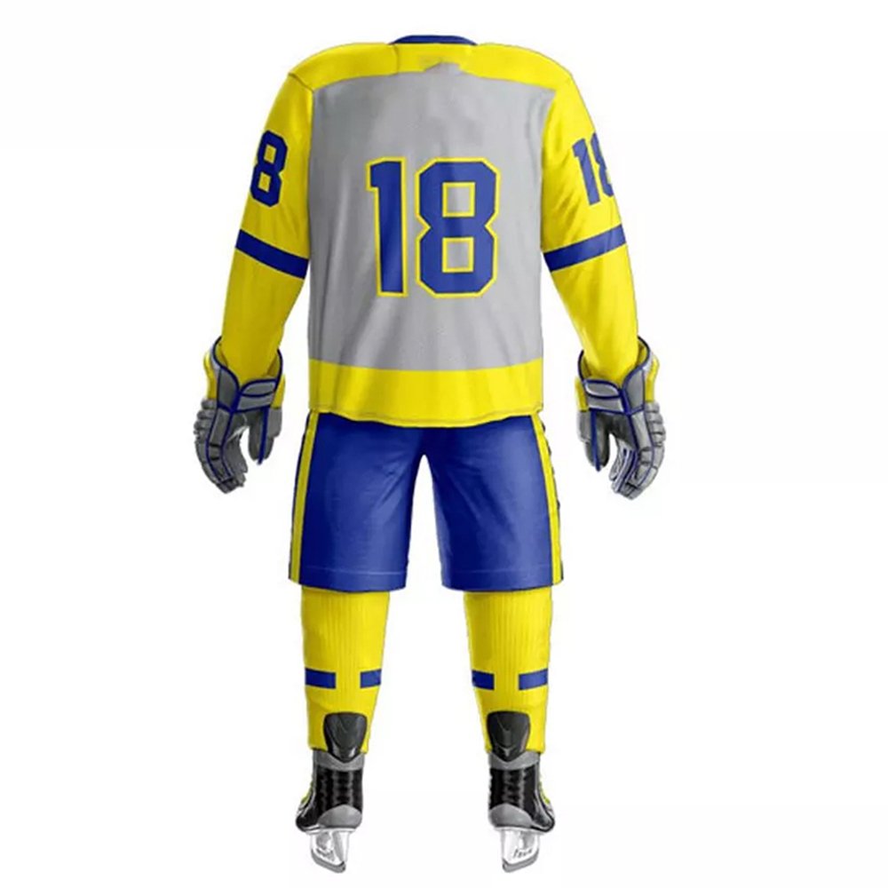 Comfortable And Breathable Ice Hockey Uniforms In Solid Color Premium Quality Unique Style Ice Hockey Uniform