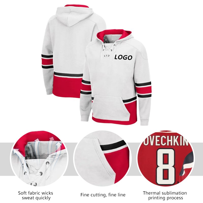 Men's hoodie ice hockey uniform embroidery sublimation cheap international custom ice hockey jersey