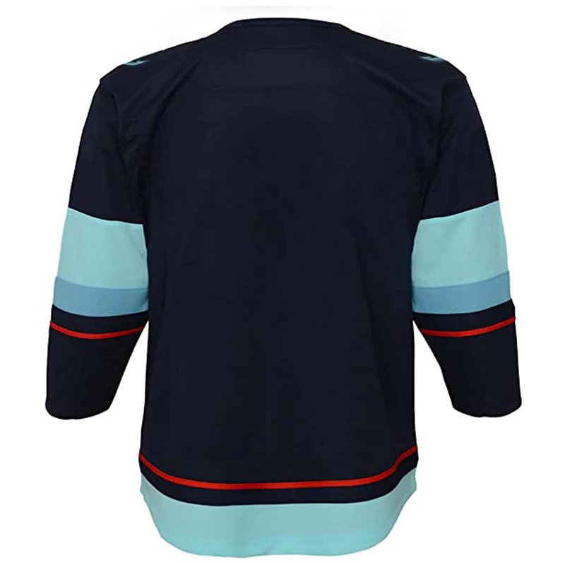 Custom Fashion Sewing Pattern School Team Short Sleeve Hockey Hoodie Colorful Uniform Stripe Goalie Field Wear Ice Hockey Jersey