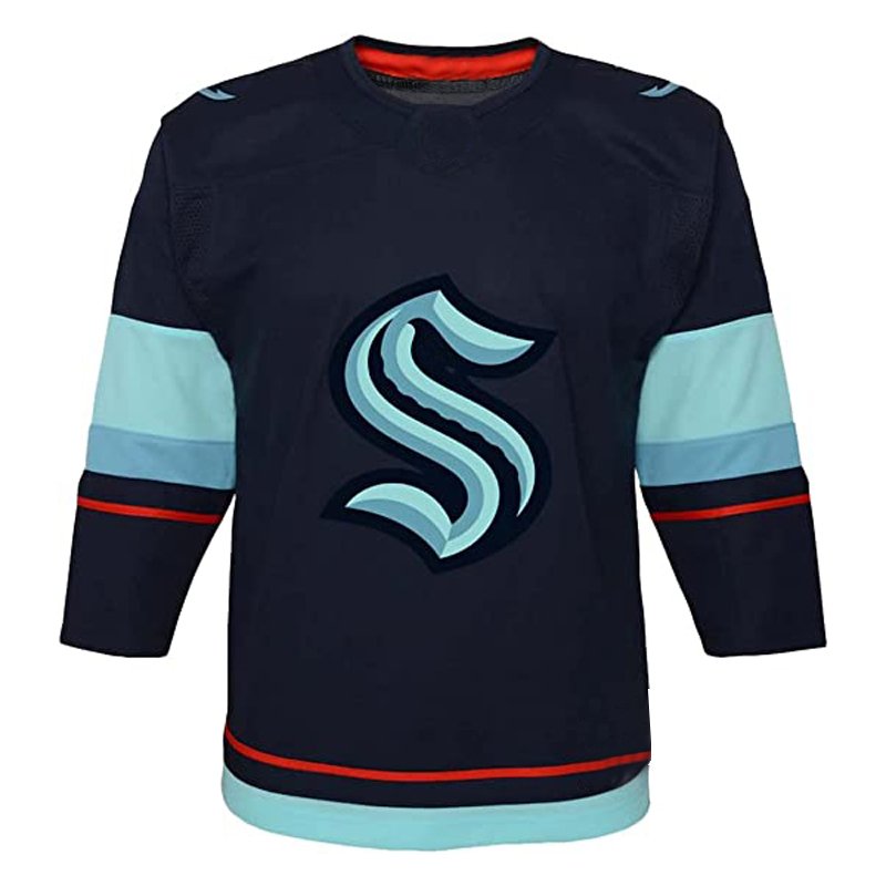 Custom Fashion Sewing Pattern School Team Short Sleeve Hockey Hoodie Colorful Uniform Stripe Goalie Field Wear Ice Hockey Jersey