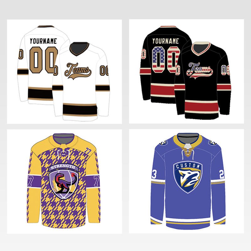 Best Selling Plus Size Cow Pattern Ice Hockey Practice Jersey Men Top Shirts Sportswear Hockey suit