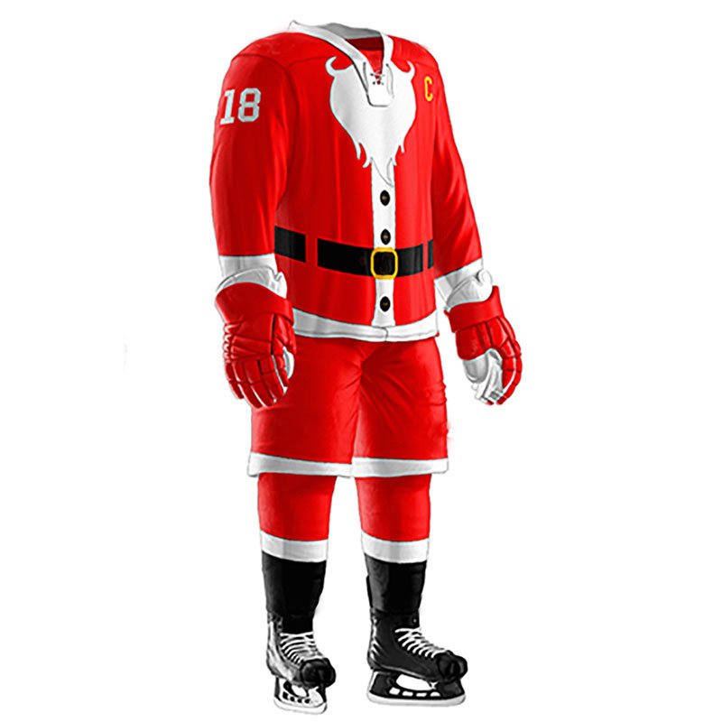 Customizable OEM Service High Quality Polyester Ice Hockey Uniforms with Latest Style Includes Pants Custom Logo Print for Teams