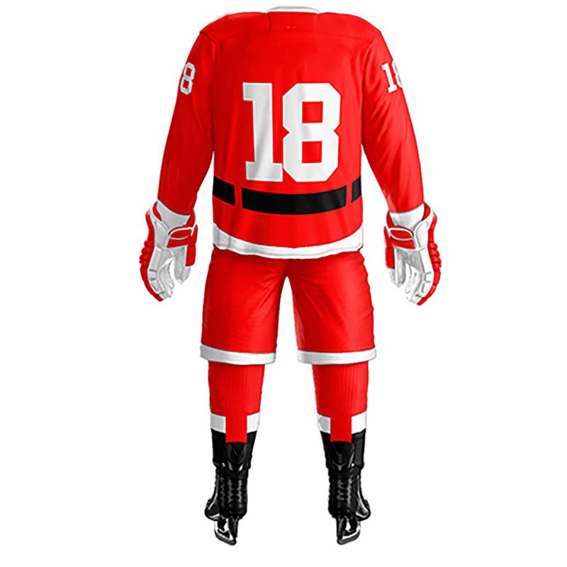 Customizable OEM Service High Quality Polyester Ice Hockey Uniforms with Latest Style Includes Pants Custom Logo Print for Teams