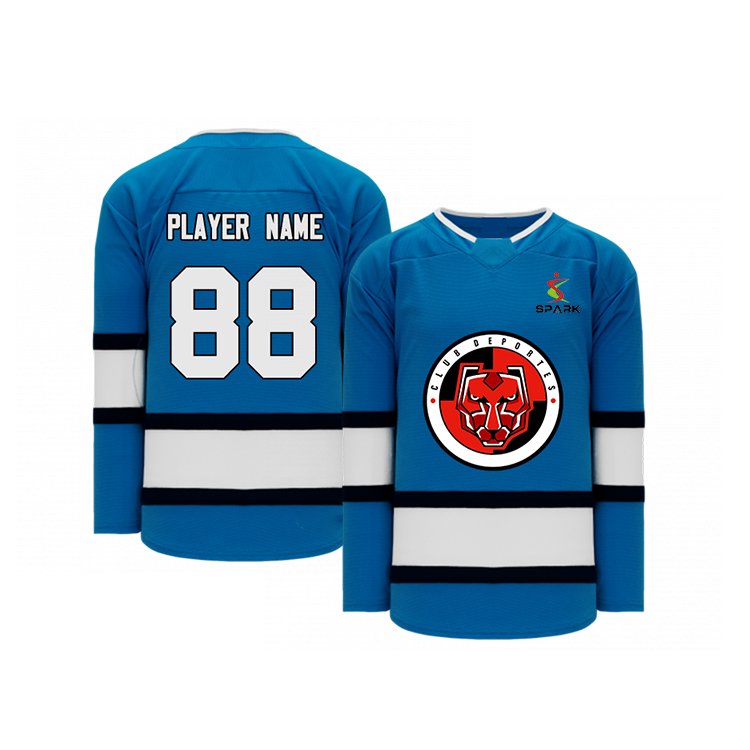 International Ice Hockey Jerseys Stripes Tackle Twill Team Logo Hockey Jersey Custom Sublimation Ice Hockey Uniform